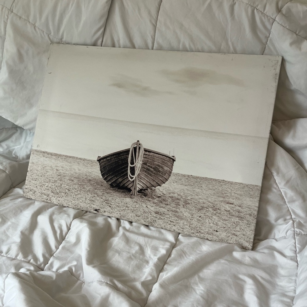 Sepia-Toned Boat Art Print